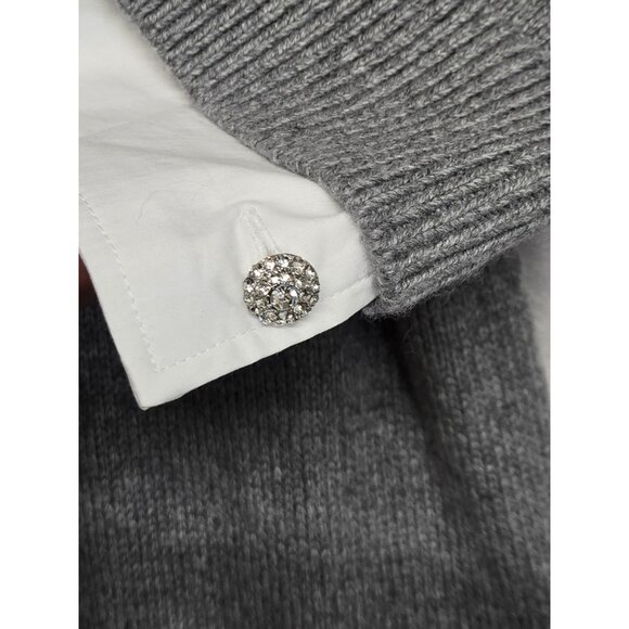 Cinq a Sept Womens Size Small Heather Gray Kiana Necklace  Dress Wool Blend - Picture 8 of 9